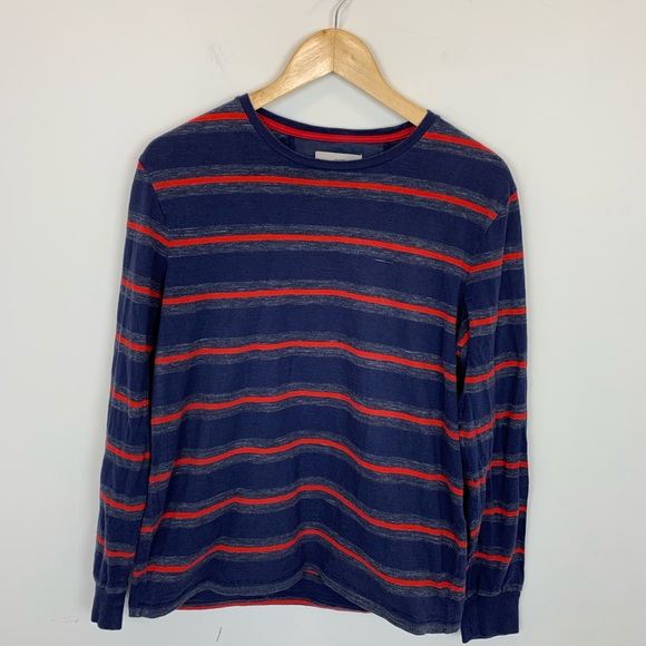 Jack Spade Other - Jack Spade Striped Navy Blue & Red Long Sleeve M